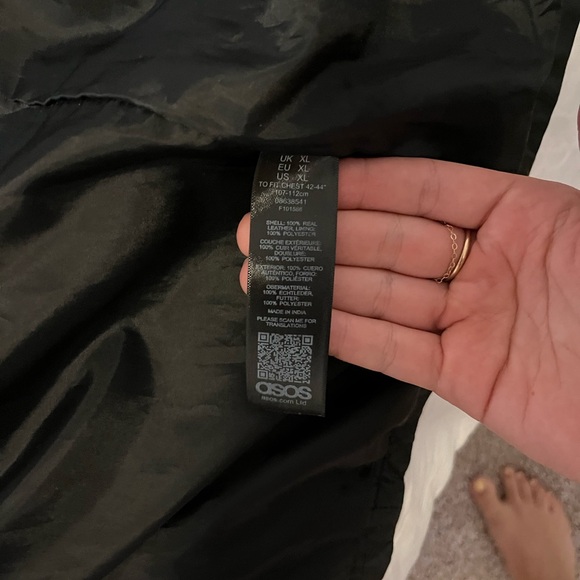 ASOS LEATHER JACKET REAL LEATHER XL - Picture 3 of 7